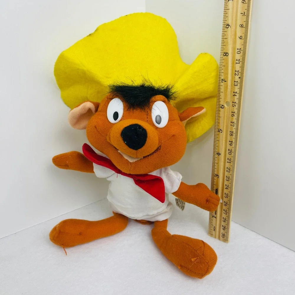 Vintage Looney Tunes Speedy Gonzales Plush Toy 11 Inch Yellow Sombrero Mouse